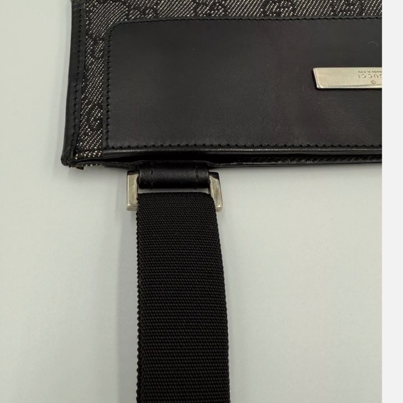 GUCCI GG Web Monogram Black Canvas Crossbody Bag - Picture 5 of 14